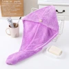 【LOVELY HOME】【 Chi Jia 】 Wholesale of dry hair towels, dry hair caps, Instant Absorbent headscarves, thickened triangular caps, shower caps, Coral velvet quick-drying towels details Picture